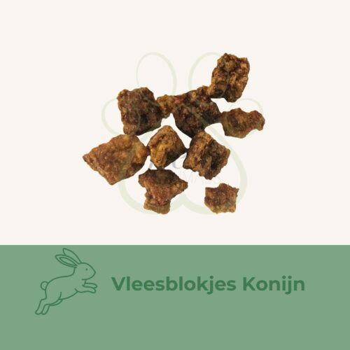 konijnenvleesblokjessnack hond