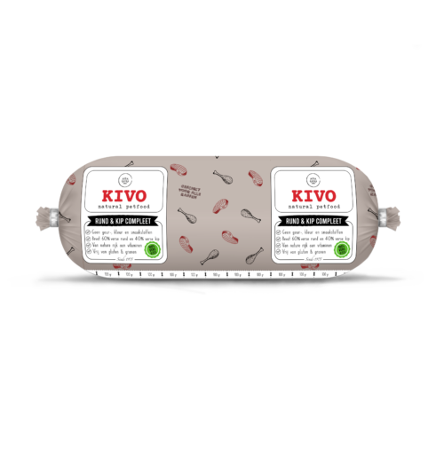 kivo rund & kip 1kg kvv hond