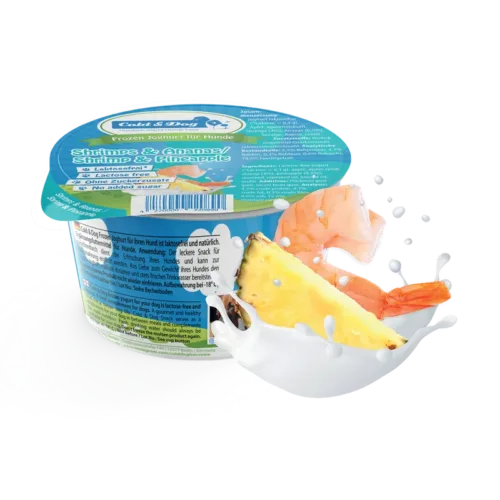 Cold & Dog garnaal & ananas ijs hond