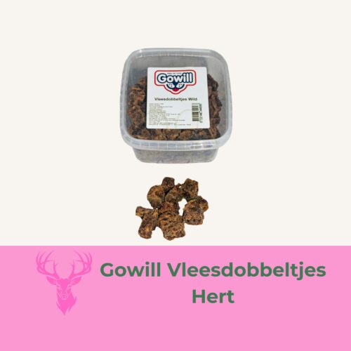 Gowill vleesdobbeltjes hert snack hond