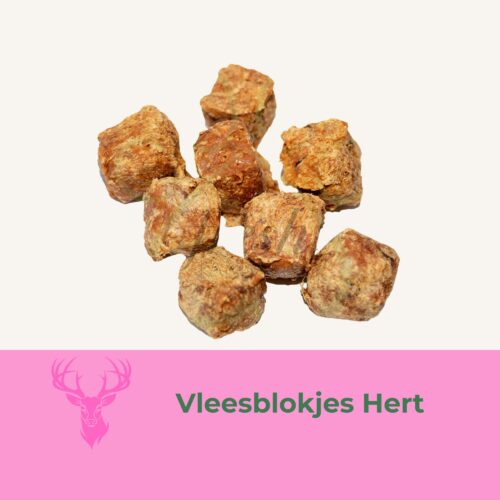 vleesblokjes hert snack hond
