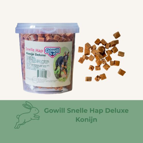 gowill snelle hap deluxe konijn snack hond
