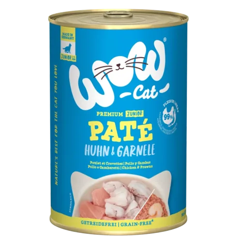 WOW junior kip & garnaal natvoer kat