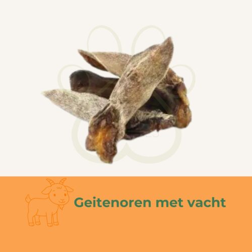 geitenoren met vacht snack hond