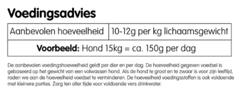 Darf brok richtlijn hoeveelheid voeding