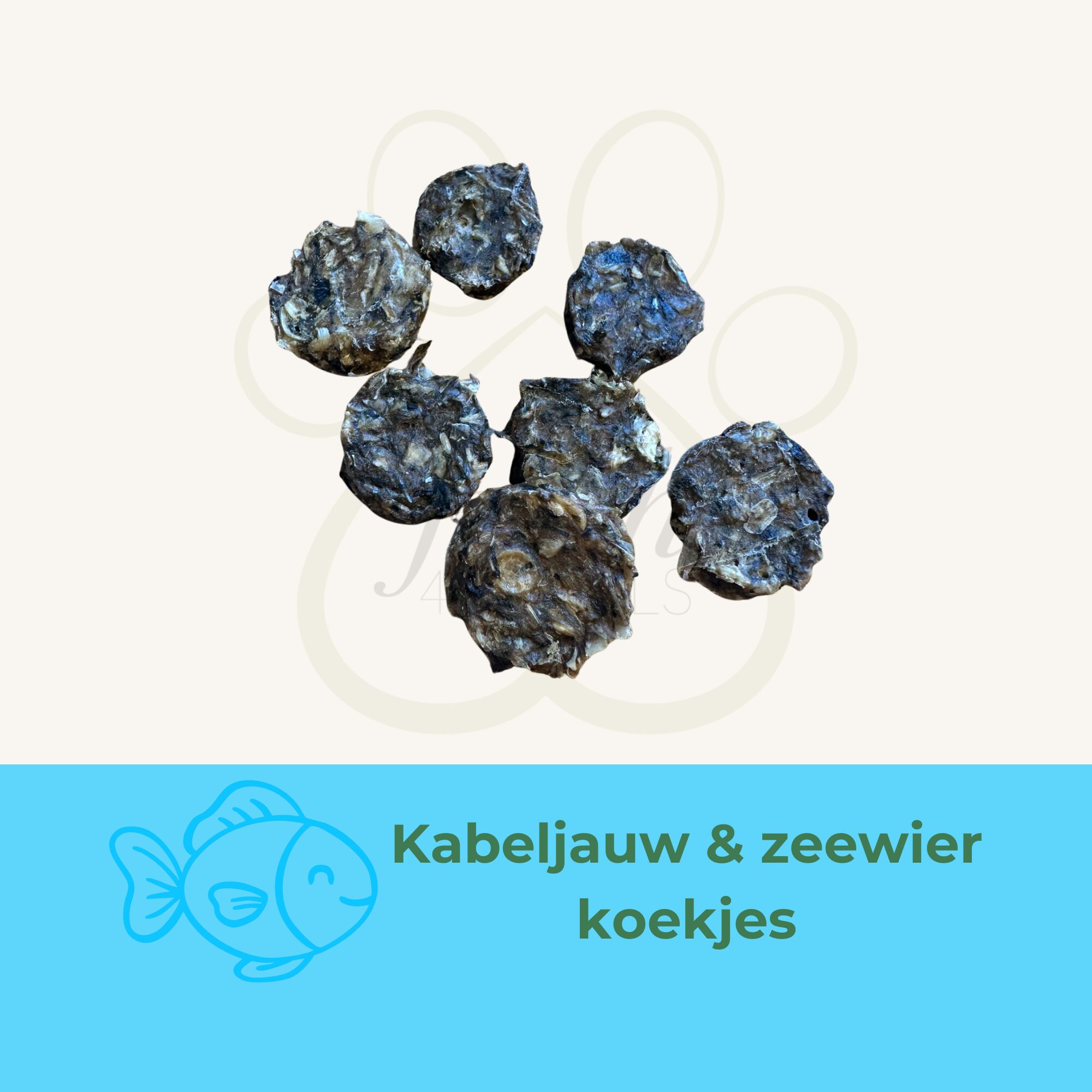 Kabeljauw & zeewierkoekjes snack hond