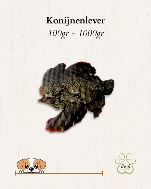F4A konijnenlever snock hond 100gr 1000gr