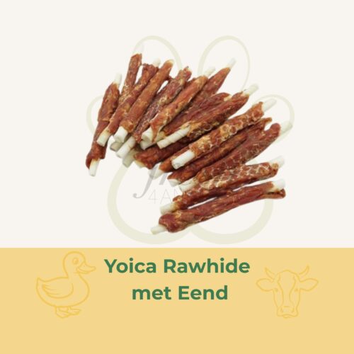 Yoica Rawhide Eend snack hond