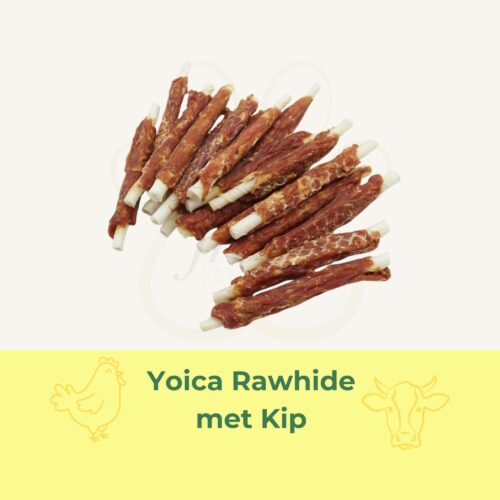 Yoica Rawhide Kip 20cm snack hond
