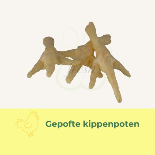 F4A Kippenpoot wit snack hond