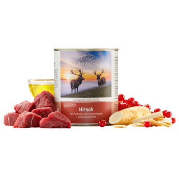 Hubertus hert blikvoeding hond 800gr